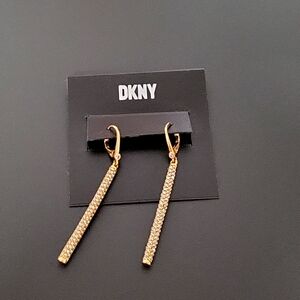 NWT DKNY pave Crystal drop earrings